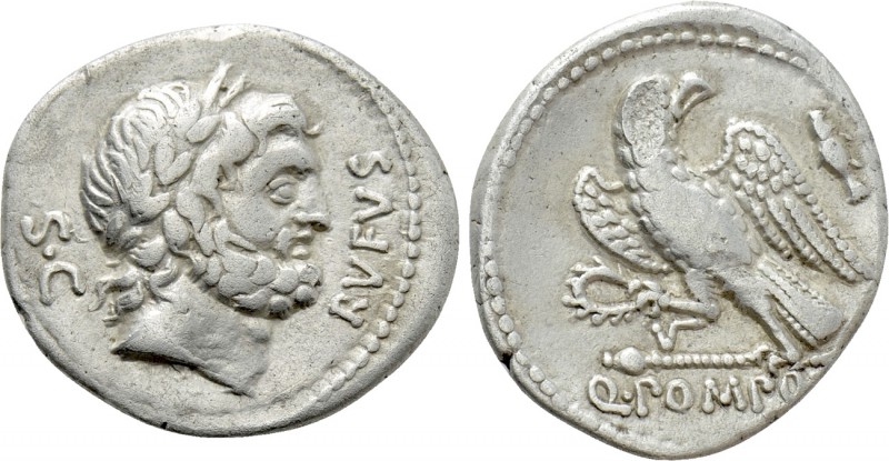 Q. Pomponius Rufus. Denarius (70 BC). Rome.

Obv: RVFVS / S•C.
Laureate head ...