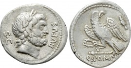 Q. Pomponius Rufus. Denarius (70 BC). Rome.