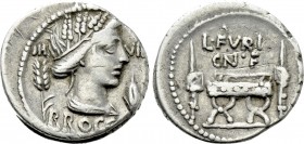 L. FURIUS CN.F. BROCCHUS. Denarius (63 BC). Rome.