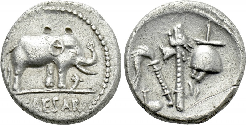 JULIUS CAESAR. Denarius (49 BC). Military mint traveling with Caesar. 

Obv: C...