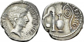 OCTAVIAN. Denarius (37 BC). Military mint travelling with Octavian.
