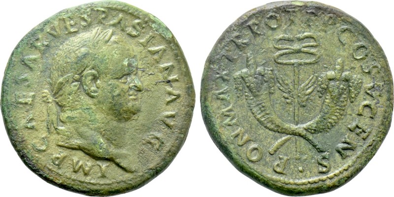 VESPASIAN (69-79). Dupondius. Rome. 

Obv: IMP CAESAR VESPASIAN AVG. 
Laureat...