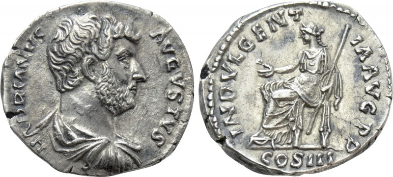 HADRIAN (117-138). Denarius. Rome.

Obv: HADRIANVS AVGVSTVS.
Bareheaded and d...