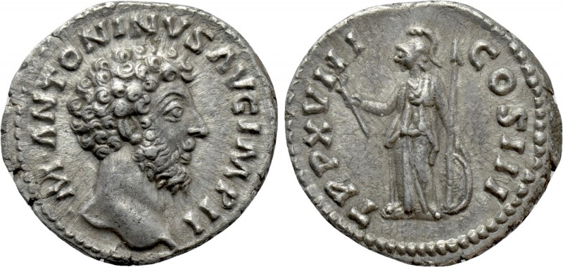 MARCUS AURELIUS (161-180). Denarius. Rome. 

Obv: M ANTONINVS AVG IMP II. 
Ba...