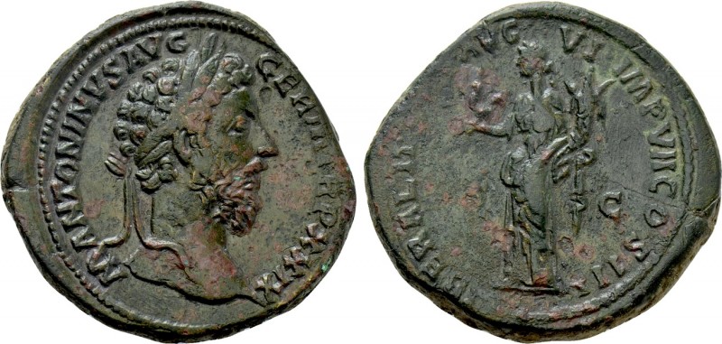 MARCUS AURELIUS (161-180). Sestertius. Rome. 

Obv: M ANTONINVS AVG GERM TR P ...