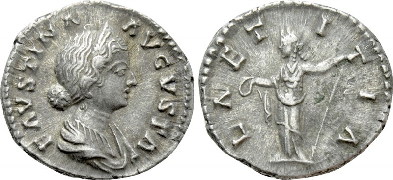 FAUSTINA II (147-175). Denarius. Rome. 

Obv: FAVSTINA AVGVSTA. 
Draped bust ...