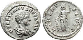 GETA (Caesar, 198-209). Denarius. Laodicea ad Mare.