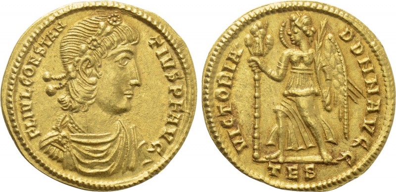 CONSTANTIUS II (337-361). GOLD Solidus. Thessalonica. 

Obv: FL IVL CONSTANTIV...