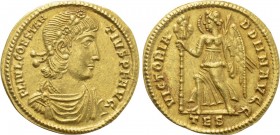 CONSTANTIUS II (337-361). GOLD Solidus. Thessalonica.