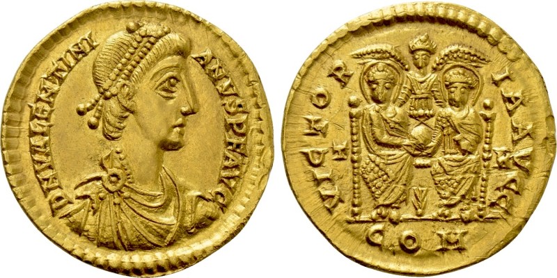 VALENTINIAN II (375-392). GOLD Solidus. Treveri.

Obv: D N VALENTINIANVS P F A...