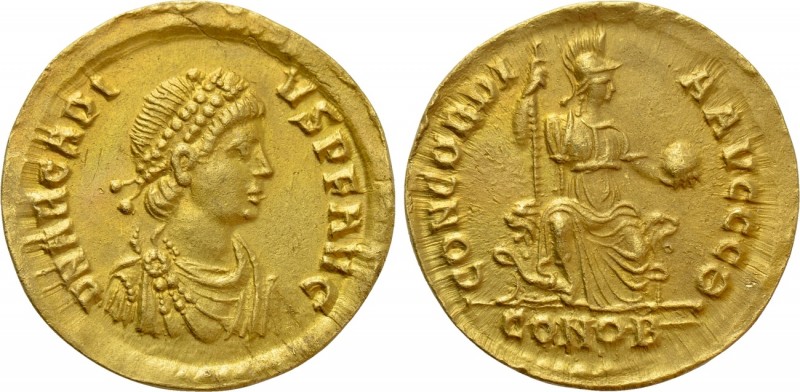 ARCADIUS (383-408). GOLD Solidus. Constantinople. 

Obv: D N ARCADIVS P F AVG....