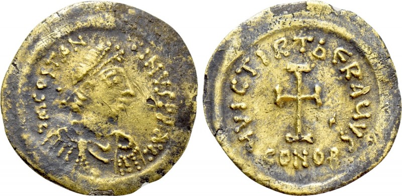 TIBERIUS II CONSTANTINE (578-582). Fourrée Tremissis. Contemporary imitation of ...