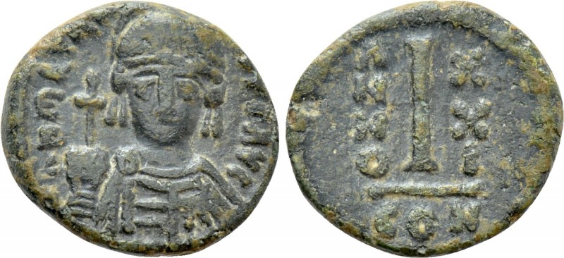 MAURICE TIBERIUS (582-602). Decanummium. Sicily. 

Obv: Crowned and cuirassed ...
