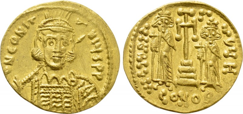 CONSTANTINE IV POGONATUS (668-685). GOLD Solidus (674-681). Constantinople. 

...