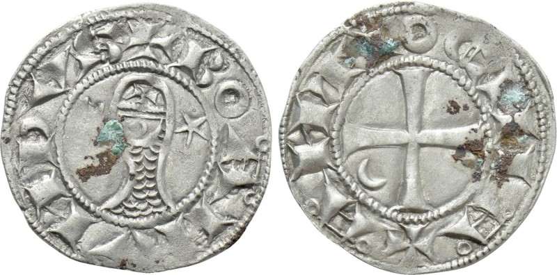CRUSADERS. Antioch. Bohémond III (1163-1201). BI Denier. 

Obv: + BOAИVИDVS. ...