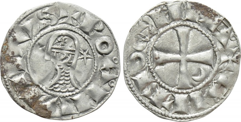 CRUSADERS. Antioch. Bohémond III (1163-1201). BI Denier. 

Obv: + BOAИVИDVS. ...