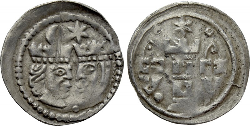 HUNGARY. András II (1205-1235). Denar. 

Obv: Two crowned heads vis-a-vis; cre...