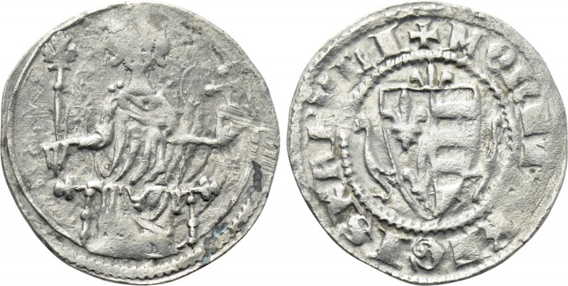 HUNGARY. Karl Robert (1308-1342). Denar. 

Obv: Karl Robert seated facing on t...