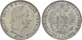 AUSTRIA. Franz Joseph I (1848-1916). 1 Gulden / 1 Florin (1859). Milano.