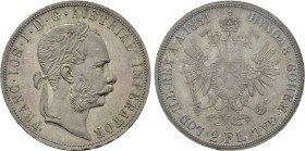 AUSTRIA. Franz Joseph I (1848-1916). 2 Gulden / 2 Florin (1881). Wien (Vienna).