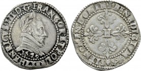 FRANCE. Henri III (1574-1589). Franc (1579-A). Bayonne.