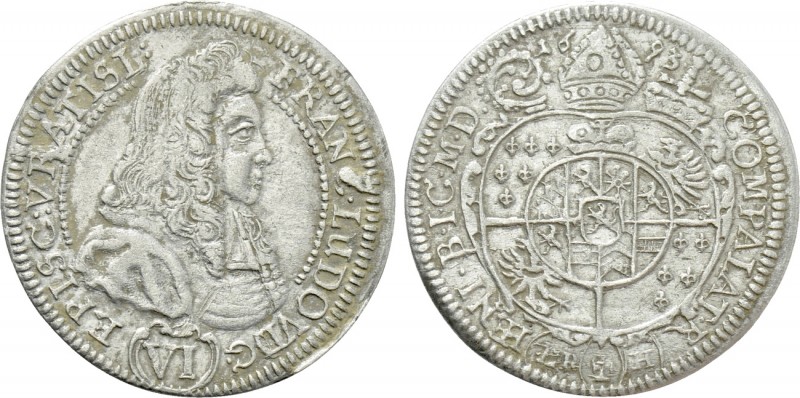 GERMANY. Breslau. Franz Ludwig Pfalzgraf von Neuburg (Prince-Bishop, 1683-1732)....