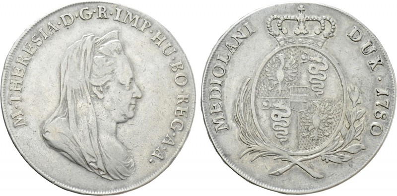 HOLY ROMAN EMPIRE. Maria Theresia (1740-1780). 6 Lira (1780). Milan. 

Obv: M ...