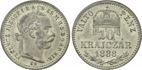 HUNGARY. Franz Joseph I (1848-1916). 20 Krajczar (1888). Kremnitz.