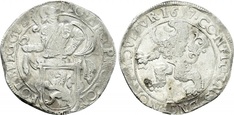 NETHERLANDS. Gelderland. Lion Dollar or Leeuwendaalder (1637). 

Obv: MO ARG P...