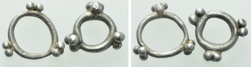 2 Pieces of Celtic Ring Money (Silver). 

Obv: .
Rev: .

. 

Condition: S...