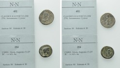 2 Roman Coins; Claudius Gothicus and Augustus.