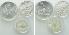 3 Modern Silver Coins, China, Canada etc.