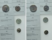 4 Greek and Roman Coins; Lysimachos, Geta etc.