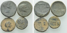 4 Roman Provincial Coins of Octavian.
