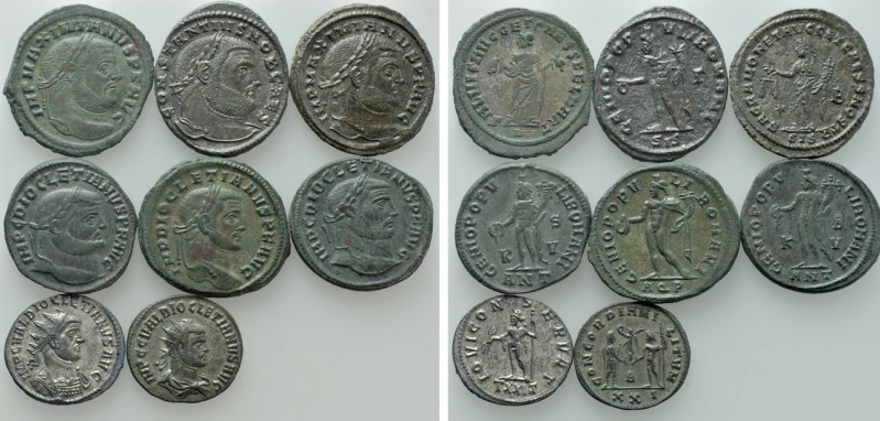 8 Coins of the Tetrarchy. 

Obv: .
Rev: .

. 

Condition: See picture.
...