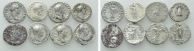 8 Roman Denari; Augustus; Vespasian etc.