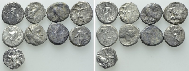 9 Greek Staters. 

Obv: .
Rev: .

. 

Condition: See picture.

Weight: ...