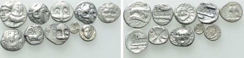 10 Greek Coins; Istros, Apollonia Pontika etc. 

Obv: .
Rev: .

. 

Condi...