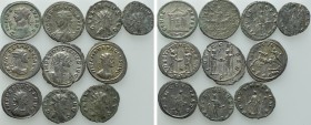 10 Antoniniani; Probus, Aurelian etc.