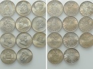 11 Silver Coins of Austria; 2 Schilling.