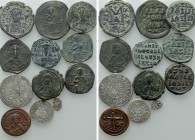 12 Byzantine, Medieval and Modern Coins.