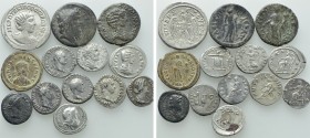 13 Roman Coins; Titus, Trajan etc.