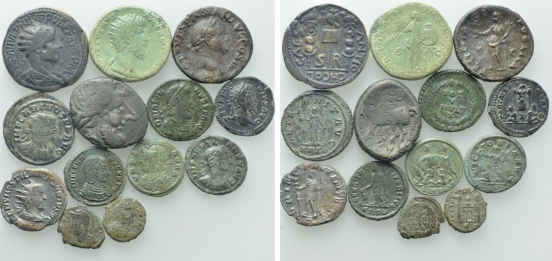 13 Roman and Celtic Coins; Hostilian, Magnus Maximus, Carinus etc. 

Obv: .
R...