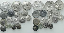 16 Greek Coins; Seleucid Empire and Kings of Macedon.