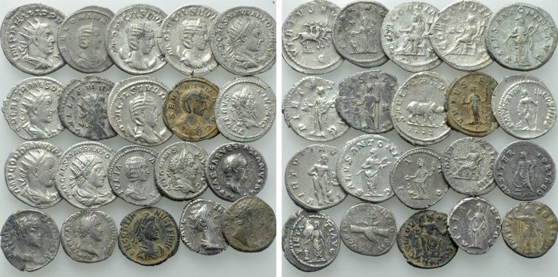 20 Roman Coins: Denarii and Antoninianii. 

Obv: .
Rev: .

. 

Condition:...