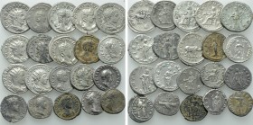 20 Roman Coins: Denarii and Antoninianii.