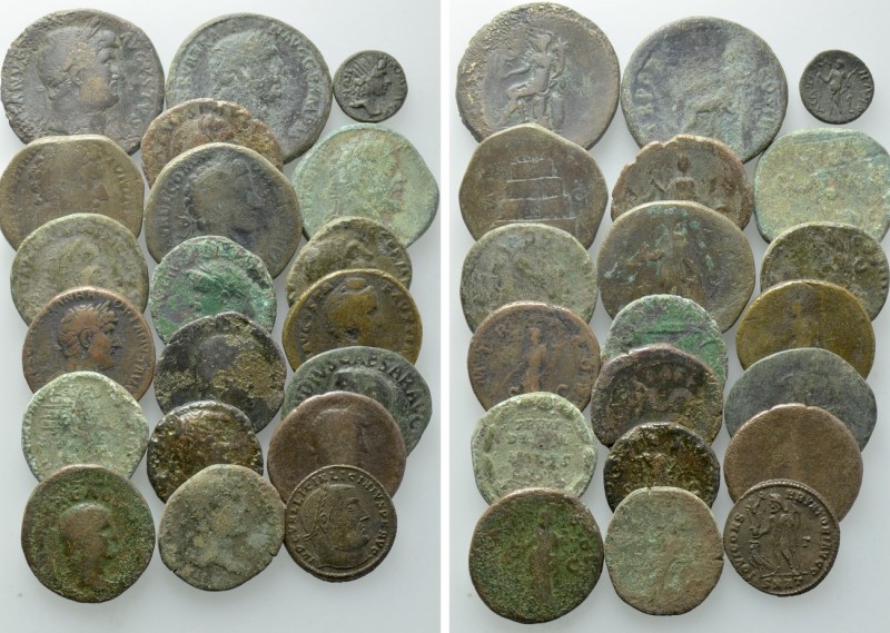 20 Roman Coins; Sestertii etc. 

Obv: .
Rev: .

. 

Condition: See pictur...