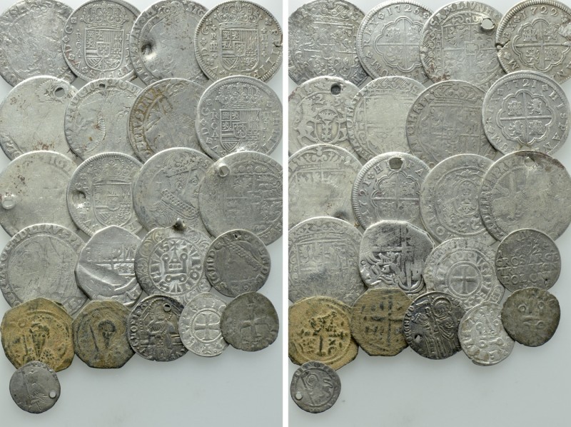 22 Medieval and Modern Coins; Poland, Spain, Crusaders etc. 

Obv: .
Rev: .
...