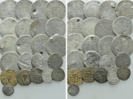 22 Medieval and Modern Coins; Poland, Spain, Crusaders etc.