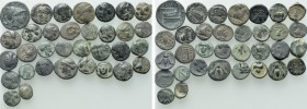 33 Greek Bronze Coins.
